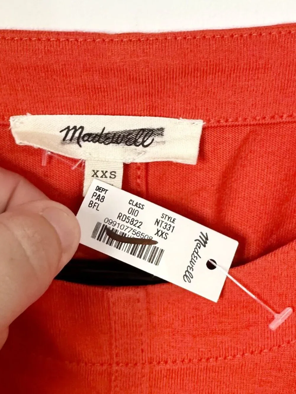 NWT Madewell Red Puff-Sleeve Tee - Size: XXS